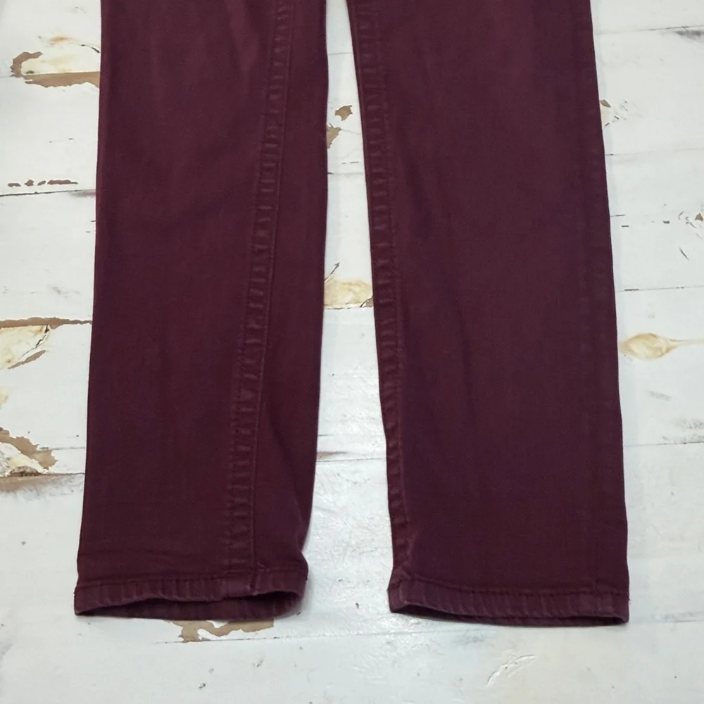 Miss Me Burgundy Mid-Rise Skinny Jeans - Picture 4 of 11